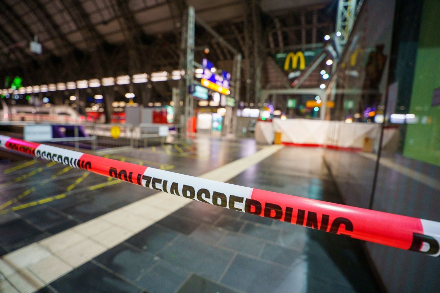 Der Hauptbahnhof war wegen des Polizeieinsatzes am Dienstagabend für etwa 25 Minuten gesperrt.