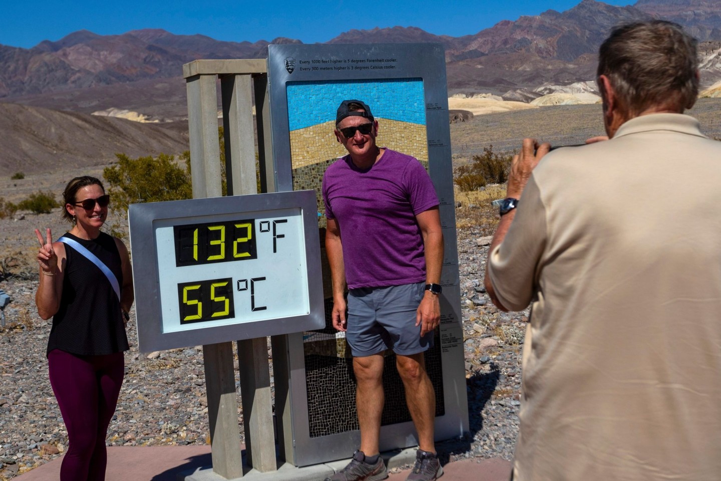 In einem Tal im Westen der USA zeigt das Thermometer 55 Grad Celsius an.