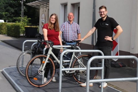 Testphase: Fahrradplattform an der Schulte-Mönting-Straße